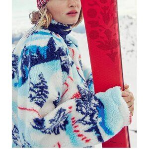 Hit The Slopes Printed Fleece Jacket Color: Alpine Combo